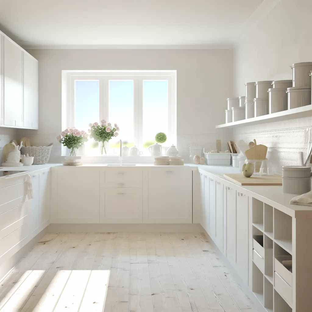 Clean organized kitchen